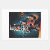 Steampunk Golden Retriever & guitar - Decoupage Geschenkpapier Set (Vorderseite 2)