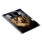 Steampunk Golden Retriever Hat & Eye Patch 138 Notizblock (Rechte Seite)