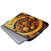 Steampunk Goldener Mechanismus Abstract Laptopschutzhülle (Vorne Knopf)