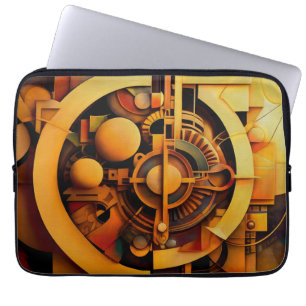 Steampunk Goldener Mechanismus Abstract Laptopschutzhülle