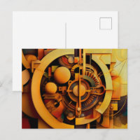 Steampunk Goldener Mechanismus Abstract