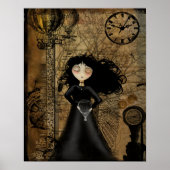 Steampunk Goth Girl Art Poster (Vorne)