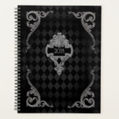Steampunk Goth Mit Monogramm Planer (Vorderseite)