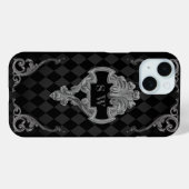 Steampunk-Goth-Monogramm Case-Mate iPhone Hülle (Rückseite (Horizontal))
