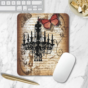 Steampunk-Goth-Schmetterling Paris Vintage-Kronleu Mousepad