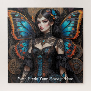 Steampunk Gothic Butterfly Girl Puzzle