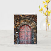 Steampunk Gothic Door Karte (Gelbe Blume)