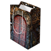 Steampunk Gothic Door Mittlere Geschenktüte (Rückseite Schrägansicht)