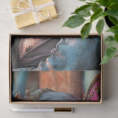 Steampunk Gothic Gargoyle Pink Butterfly Wings Seidenpapier (Geschenk)