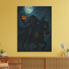 Steampunk Gothic Horror Headless Horseman Leinwanddruck