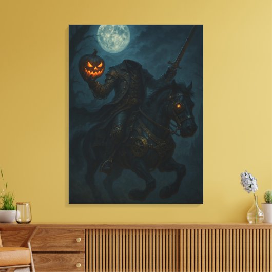 Steampunk Gothic Horror Headless Horseman Leinwanddruck (Insitu (Wohnzimmer))