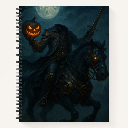 Steampunk Gothic Horror Headless Horseman Notizblock (Vorderseite)