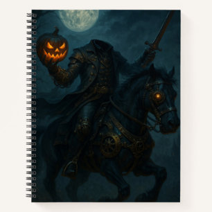 Steampunk-Gothic-Horror-Kopfloser Reiter Notizblock