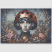 Steampunk Gothic LadyBug Decoupage Seidenpapier (Vorderseite)