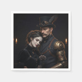 Steampunk Gothic Paar Serviette