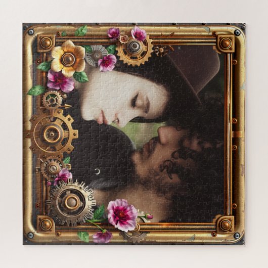 Steampunk Gothic Romantic Photo Personalized Puzzle (Horizontal)