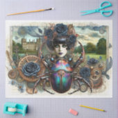 Steampunk Gothic Scarab Käfer Decoupage Seidenpapier (Basteln)