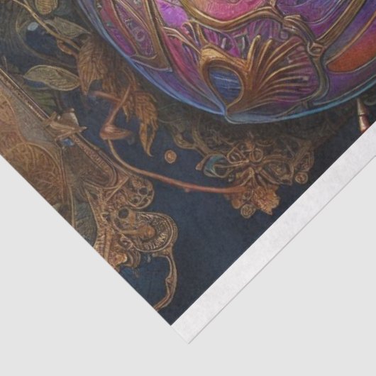 Steampunk Gothic Scarab Käfer Decoupage Seidenpapier (Ausschnitt)