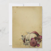 Steampunk Gothic Science Fiction Floral Birthday Einladung (Rückseite)