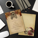 Steampunk Gothic Science Fiction Floral Birthday Einladung<br><div class="desc">Erschaffen Sie einen einzigartigen Stil mit diesem steampunk,  Fantasie Geburtstagsdesign. Gotische Science Fiction menschliche Rippenkäfig mit Schmetterlingsflügeln und Herzen und floralen Kulissen. Auf der Rückseite ein Schädel mit Blume Erholungen am unteren Rand mit Blume verziert. Sowohl auf einem Vintagen,  grunge Hintergrund als auch die für Sie erstellten Vorlagen.</div>