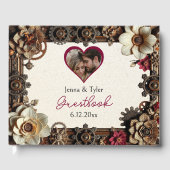 Steampunk Gothic Themed Wedding Personalisiert Gästebuch (Vorderseite)