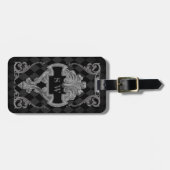 Steampunk-Gotisch-Monogramm Gepäckanhänger (Vorderseite horizontal)