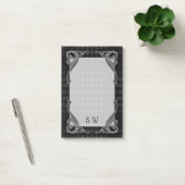 Steampunk-Gotisch monogrammiert Post-it Klebezettel (Büro)