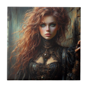 Steampunk gotische Frau Fliese
