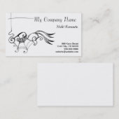 Steampunk gotisches Netz-Schwarzweiss-Visitenkarte Visitenkarte (Vorne/Hinten)