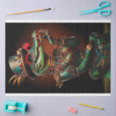 Steampunk Green farbiger Alligator Decoupage Seidenpapier (Basteln)