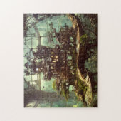 Steampunk Greenhouse im Dschungel Puzzle (Vertikal)