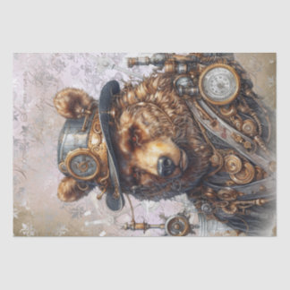 Steampunk Grizzly Bar Seidenpapier