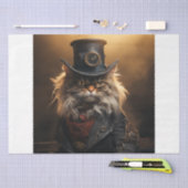 Steampunk Grumpy Cat Seidenpapier (Handwerk)