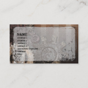 Steampunk Grunge Business Card Visitenkarte
