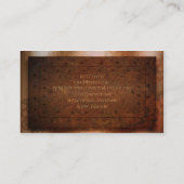 Steampunk-Grunge-Messing Visitenkarte (Rückseite)