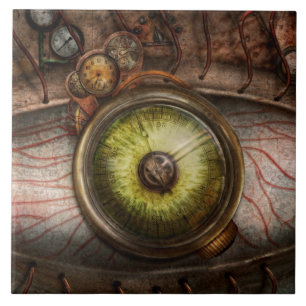 Steampunk - Gruselig - Auge auf Technologie Fliese