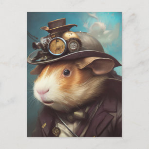 Steampunk Guinea Pig Postkarte