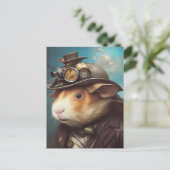 Steampunk Guinea Pig Postkarte (Stehend Vorderseite)
