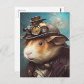 Steampunk Guinea Pig Postkarte (Vorne/Hinten)
