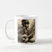 Steampunk Guitar Man Kaffeetasse (Links)