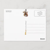 Steampunk Guitar Postkarte (Rückseite)