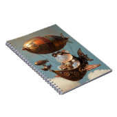 Steampunk Gummy Bear Pilot in Fantasy Airship Notizblock (Rechte Seite)