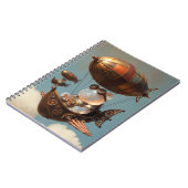 Steampunk Gummy Bear Pilot in Fantasy Airship Notizblock (Linke Seite)