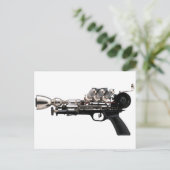 Steampunk Gun Postkarte (Stehend Vorderseite)