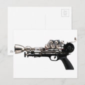 Steampunk Gun Postkarte (Vorne/Hinten)