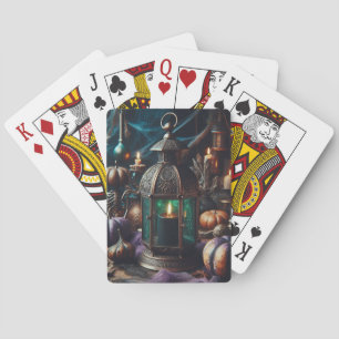 Steampunk Halloween Clockwork Black Lantern Spielkarten