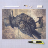 Steampunk Halloween Crow Raven Seidenpapier (Handwerk)