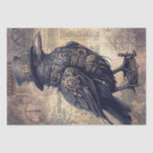 Steampunk Halloween Crow Raven Seidenpapier (Vorderseite)
