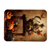 Steampunk Halloween Flexible Foto Magnet (Horizontal)