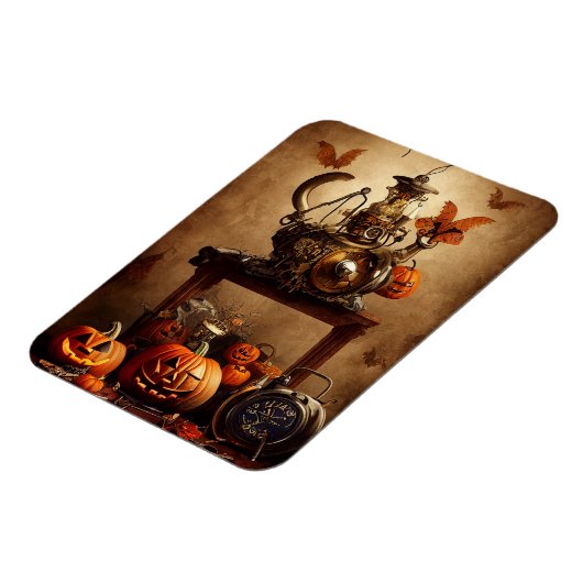 Steampunk Halloween Flexible Foto Magnet (Linke Seite)